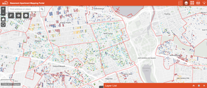 Screenshot of the Basements Mapping Portal online interface