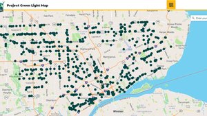 Map of all cameras linked to Project Green Light