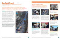 Sample report spread (pages 12-13) Bus Rapid Transit: A Cost-Effective, High-Performance Solution for New York City