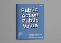 Report cover: Public Action, Public Value: Investing in a just and equitable Gowanus neighborhood rezoning. Published Fall 2019